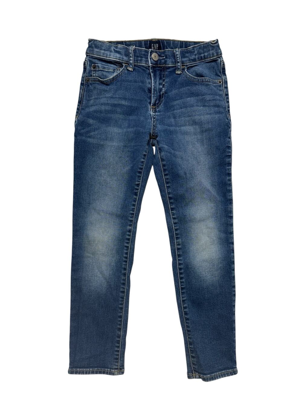 GAP Kids Regular Stretch Slim Leg Jeans Size 7 Boys Adjustable Waist Cotton